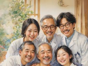 和泉　淳史 (Izumir)さんのクリニックのミッション、『ありがとうの連鎖を生み出す』をイメージさせる挿絵への提案
