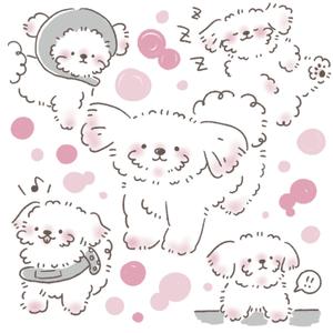 みずたまり (mizu_tamari)さんの舞台装飾に使用する犬のイラストへの提案