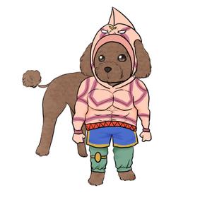 ヒアリングを大切に理想をイラスト化します (yua-illust)さんの【キン肉マン好き歓迎】企画書内で使用するキン肉マン二足歩行ペット服完成品イメージイラストへの提案