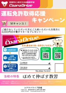和田 俊太郎 (satosun)さんの運転免許取得応援キャンペーンへの提案