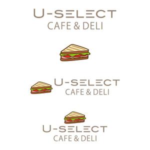 krm-design (kr_mocchi)さんのカフェ「U-SELECT CAFE & DELI」のロゴとロゴイラストマークへの提案