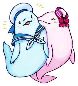 一般社団法人佐賀県社会福祉就労支援協会 (Life_design_A)さんの海の生物　カメ　イルカ　クジラ　サメ　夫婦キャラクターへの提案