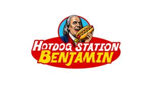 的野晴如 (haruyoshi0377)さんのホットドッグ屋　「HOTDOG　STATION　BENJAMIN」のロゴへの提案