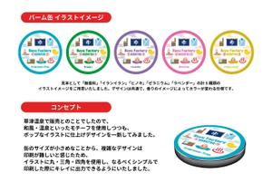 かなまるデザイン (kanamaru-design)さんの販売用オリジナルバーム缶のデザインへの提案