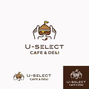 KR-design (kR-design)さんのカフェ「U-SELECT CAFE & DELI」のロゴとロゴイラストマークへの提案