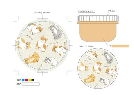 Shiotani (shiotani_)さんのお弁当箱 猫柄イラストデザインへの提案