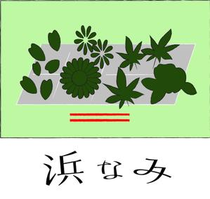 October_Dessin (kunishige-1011)さんの名古屋市内、百貨店、デパ地下、和惣菜、弁当、屋号「浜なみ」のロゴへの提案