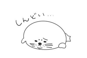 Kanabesan-design (Kanabesan-design)さんの少しネガティブなセリフを吐く動物のイラストの面白いTシャツへの提案
