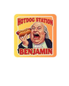湧き出るおうどん (YammYamm)さんのホットドッグ屋　「HOTDOG　STATION　BENJAMIN」のロゴへの提案