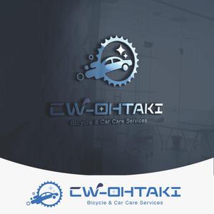 pompom.design (pompom-workers)さんの自転車とカーウォッシュを統合した「CW-OHTAKI」ロゴ募集！への提案