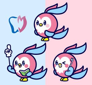 村松大二朗 (nuruko40)さんの歯科医院のロゴの色調と「サンコウチョウ」に似せたキャラクターへの提案