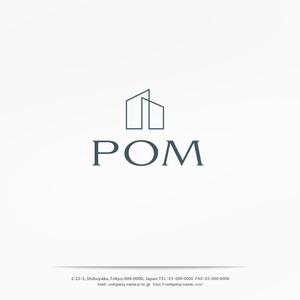 H-Design (yahhidy)さんの不動産会社『POM』のロゴ作成への提案