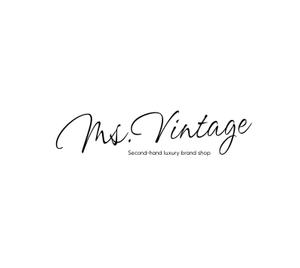 K-J (king_j)さんの中古ラグジュアリーブランドショップ「Ms.Vintage」のロゴ制作への提案
