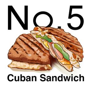 YATO (m-yato)さんの【ランチ】キューバンサンドカフェ「No.5」のキューバンサンドのイラストへの提案