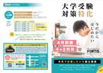 煙花 (ennka_017)さんの大学受験専門塾「FORTIS」の新学期生徒募集のためのA3チラシ作成への提案