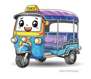 Q-Design (cats-eye)さんのアジアのバイク「トゥクトゥク」をモチーフにしたキャラクター制作への提案