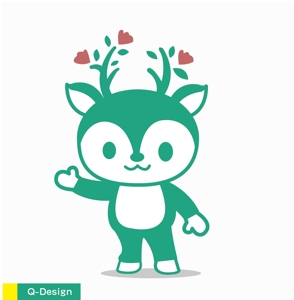 Q-Design (cats-eye)さんの既存のロゴ（シカ）の全身を描いてほしいへの提案