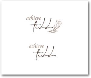 Q-Design (cats-eye)さんの美容室「achieve till」のロゴ制作依頼＋記念エコバッグロゴ制作依頼への提案