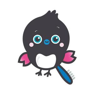 cham (chamda)さんの歯科医院のロゴの色調と「サンコウチョウ」に似せたキャラクターへの提案