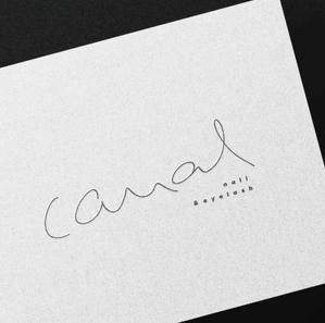 ヘッドディップ (headdip7)さんのネイルとまつげのお店「canal」のロゴへの提案