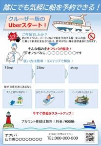 67kai (63ky2015)さんのボートシェアリングのボートオーナー、ボート利用者の集客チラシへの提案