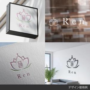 しま (shima-z)さんのよもぎ蒸しサロン「蓮 Ren」のロゴへの提案