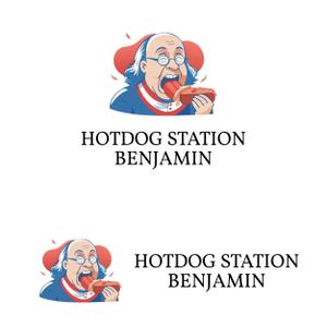 fontoknak (fontoknak)さんのホットドッグ屋　「HOTDOG　STATION　BENJAMIN」のロゴへの提案