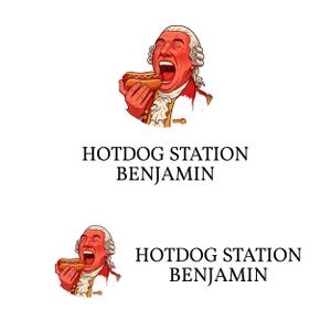 fontoknak (fontoknak)さんのホットドッグ屋　「HOTDOG　STATION　BENJAMIN」のロゴへの提案