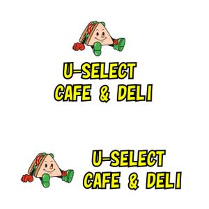 fontoknak (fontoknak)さんのカフェ「U-SELECT CAFE & DELI」のロゴとロゴイラストマークへの提案