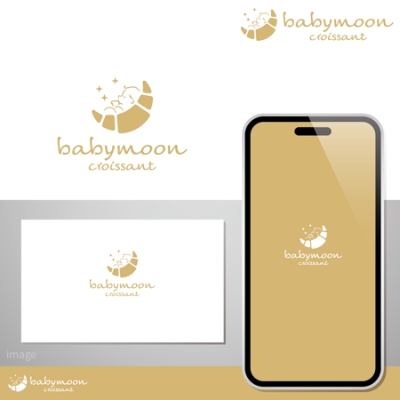 oo_design (oo_design)さんのクロワッサン専門店「babymoon」のロゴ提案の依頼への提案