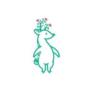 おおごえ (gui_le-ciel)さんの既存のロゴ（シカ）の全身を描いてほしいへの提案