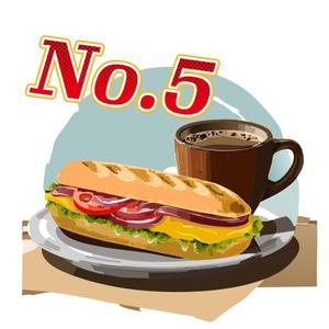 おおごえ (gui_le-ciel)さんの【ランチ】キューバンサンドカフェ「No.5」のキューバンサンドのイラストへの提案