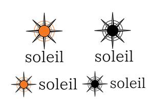 sametさんの美術品等を扱う店舗・ネット販売会社「㈱soleil」（ソレイユ　意味：太陽）のロゴデザインです。への提案