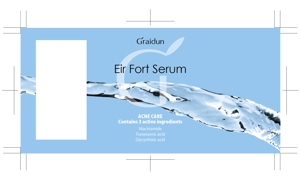 design_studio_be (design_studio_be)さんのニキビケア商品「Eir Fort Serum」の商品ラベルデザインの作成への提案