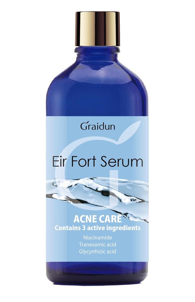 ニキビケア商品「Eir Fort Serum」の商品ラベルデザインの作成