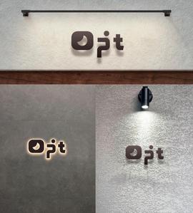 K Design Laboratory (kiyotan)さんのシンプル＆高品質なビジネス仕様の滞在施設「Opt」のロゴ（看板）への提案