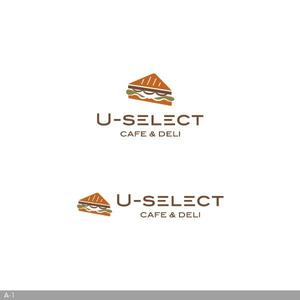 flamingo007 (flamingo007)さんのカフェ「U-SELECT CAFE & DELI」のロゴとロゴイラストマークへの提案