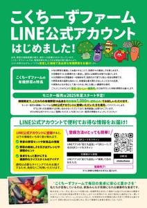 ko_design (kormtmt)さんの有機野菜販売の新事業に関するLINE公式アカウント登録お願いのチラシへの提案