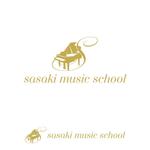 Hi-Design (hirokips)さんのささき音楽教室のピアノの絵を用いたロゴへの提案
