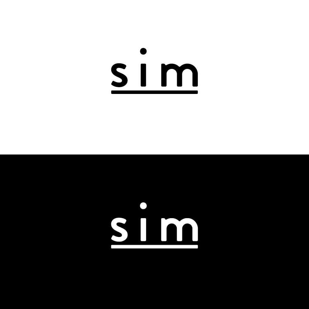 美容室のロゴ　sim のロゴ