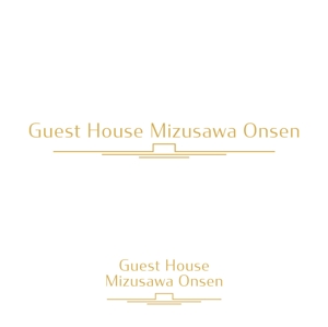 Hi-Design (hirokips)さんの長期滞在型ゲストハウス「Guest House Mizusawa Onsen」のロゴへの提案