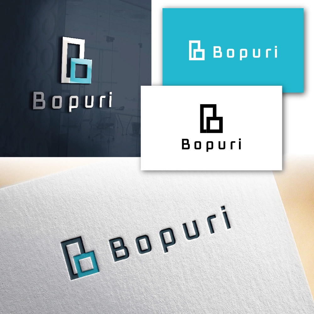 建設関係の施工写真管理アプリ「Bopuri」のロゴデザイン