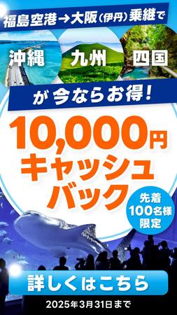Buchi (Buchi)さんの福島空港乗継キャッシュバックのインスタFacebook広告クリエイティブへの提案