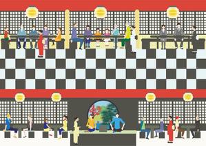 あるい (arui_0525)さんの米国展開予定の日本食レストランのイラストイメージへの提案