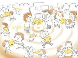 freehand (freehand)さんのクリニックのミッション、『ありがとうの連鎖を生み出す』をイメージさせる挿絵への提案