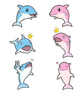 keito (keito_f)さんの海の生物　カメ　イルカ　クジラ　サメ　夫婦キャラクターへの提案