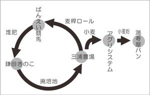 ばん馬 to きのこ to 小麦の環